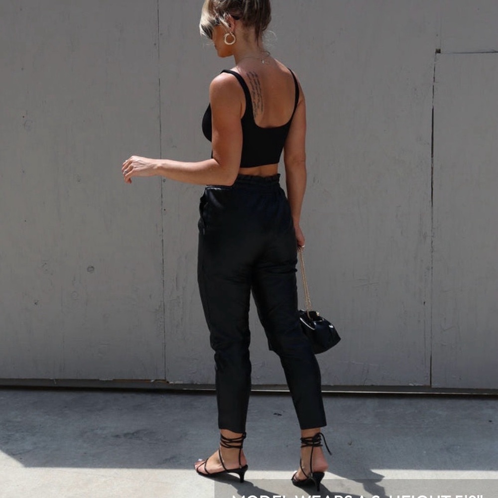 Vici faux Leather Joggers Small versatile new black